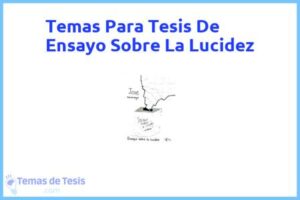 Tesis de Ensayo Sobre La Lucidez: Ejemplos y temas TFG TFM