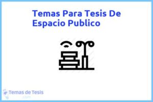Tesis de Espacio Publico: Ejemplos y temas TFG TFM