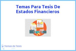 Tesis de Estados Financieros: Ejemplos y temas TFG TFM