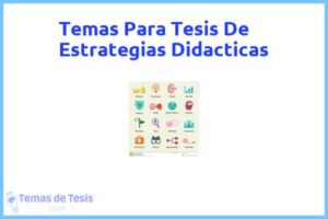 Tesis de Estrategias Didacticas: Ejemplos y temas TFG TFM