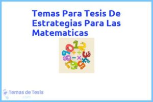 Tesis de Estrategias Para Las Matematicas: Ejemplos y temas TFG TFM