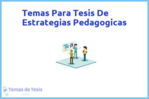 Tesis de Estrategias Pedagogicas: Ejemplos y temas TFG TFM