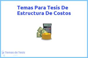 Tesis de Estructura De Costos: Ejemplos y temas TFG TFM