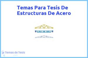 Tesis de Estructuras De Acero: Ejemplos y temas TFG TFM