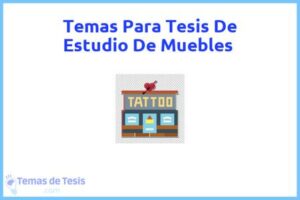 Tesis de Estudio De Muebles: Ejemplos y temas TFG TFM