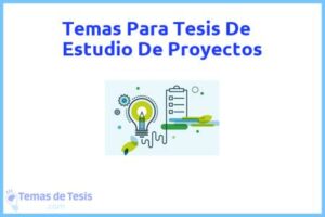 Tesis de Estudio De Proyectos: Ejemplos y temas TFG TFM