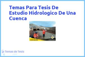 Tesis de Estudio Hidrologico De Una Cuenca: Ejemplos y temas TFG TFM