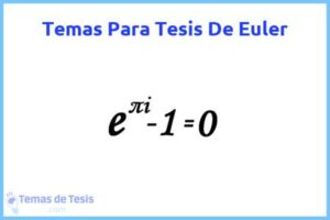 Tesis de Euler: Ejemplos y temas TFG TFM
