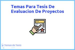 Tesis de Evaluacion De Proyectos: Ejemplos y temas TFG TFM