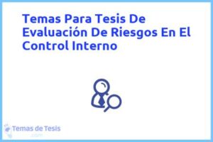 Tesis de Evaluación De Riesgos En El Control Interno: Ejemplos y temas TFG TFM