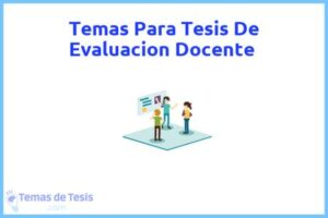 Tesis de Evaluacion Docente: Ejemplos y temas TFG TFM