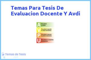 Tesis de Evaluacion Docente Y Avdi: Ejemplos y temas TFG TFM