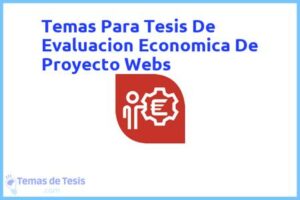 Tesis de Evaluacion Economica De Proyecto Webs: Ejemplos y temas TFG TFM
