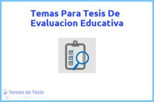 Tesis de Evaluacion Educativa: Ejemplos y temas TFG TFM