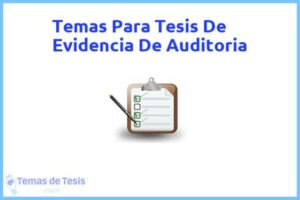 Tesis de Evidencia De Auditoria: Ejemplos y temas TFG TFM