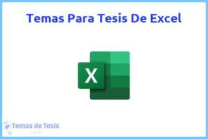 Tesis de Excel: Ejemplos y temas TFG TFM