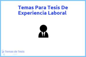 Tesis de Experiencia Laboral: Ejemplos y temas TFG TFM