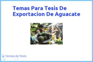 Tesis de Exportacion De Aguacate: Ejemplos y temas TFG TFM