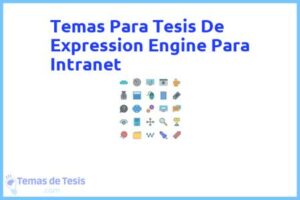 Tesis de Expression Engine Para Intranet: Ejemplos y temas TFG TFM