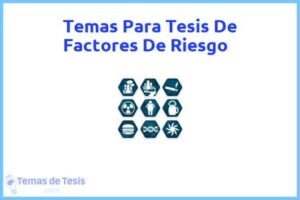 Tesis de Factores De Riesgo: Ejemplos y temas TFG TFM