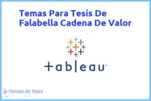 Tesis de Falabella Cadena De Valor: Ejemplos y temas TFG TFM