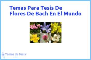 Tesis de Flores De Bach En El Mundo: Ejemplos y temas TFG TFM