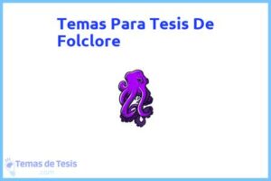 Tesis de Folclore: Ejemplos y temas TFG TFM