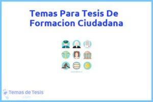 Tesis de Formacion Ciudadana: Ejemplos y temas TFG TFM