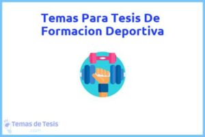 Tesis de Formacion Deportiva: Ejemplos y temas TFG TFM