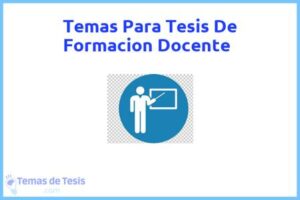 Tesis de Formacion Docente: Ejemplos y temas TFG TFM
