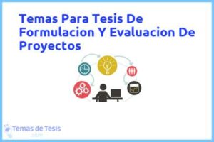 Tesis de Formulacion Y Evaluacion De Proyectos: Ejemplos y temas TFG TFM