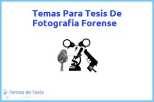 Tesis de Fotografia Forense: Ejemplos y temas TFG TFM