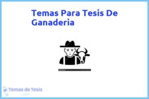 Tesis de Ganaderia: Ejemplos y temas TFG TFM