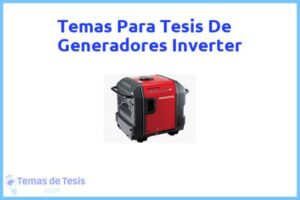 Tesis de Generadores Inverter: Ejemplos y temas TFG TFM