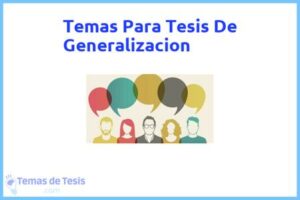 Tesis de Generalizacion: Ejemplos y temas TFG TFM