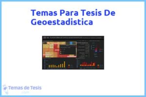 Tesis de Geoestadistica: Ejemplos y temas TFG TFM