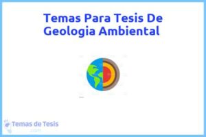 Tesis de Geologia Ambiental: Ejemplos y temas TFG TFM