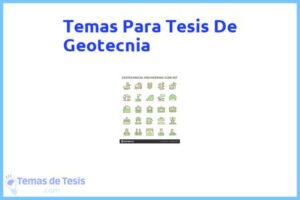 Tesis de Geotecnia: Ejemplos y temas TFG TFM
