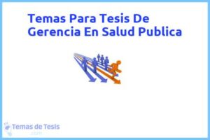 Tesis de Gerencia En Salud Publica: Ejemplos y temas TFG TFM