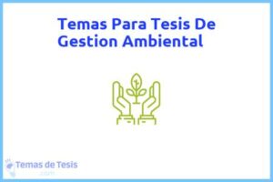 Tesis de Gestion Ambiental: Ejemplos y temas TFG TFM