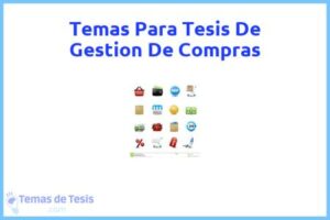 Tesis de Gestion De Compras: Ejemplos y temas TFG TFM