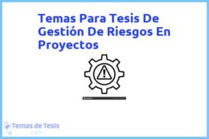 Tesis de Gestión De Riesgos En Proyectos: Ejemplos y temas TFG TFM
