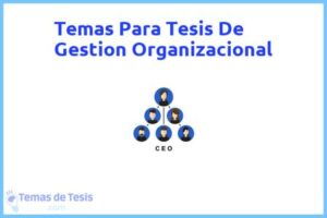 Tesis de Gestion Organizacional: Ejemplos y temas TFG TFM
