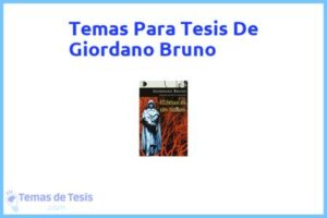 Tesis de Giordano Bruno: Ejemplos y temas TFG TFM