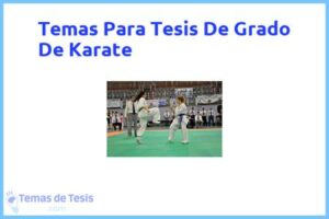 Tesis de Grado De Karate: Ejemplos y temas TFG TFM