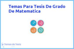 Tesis de Grado De Matematica: Ejemplos y temas TFG TFM
