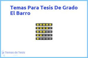 Tesis de Grado El Barro: Ejemplos y temas TFG TFM
