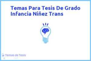 Tesis de Grado Infancia Niñez Trans: Ejemplos y temas TFG TFM