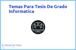 Tesis de Grado Informatica: Ejemplos y temas TFG TFM
