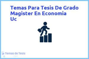 Tesis de Grado Magister En Economia Uc: Ejemplos y temas TFG TFM